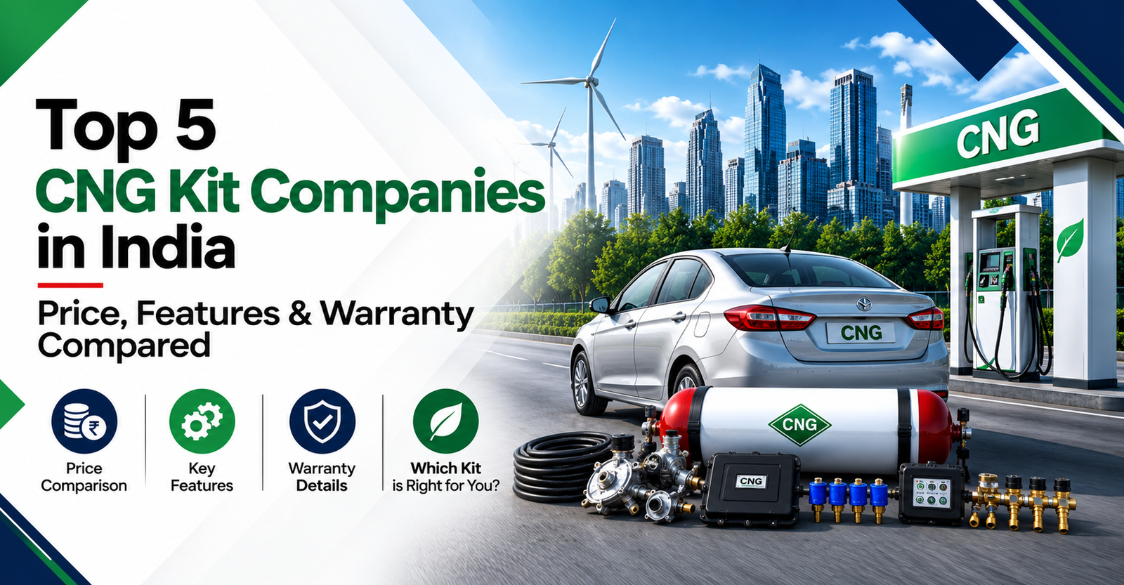 Top 5 CNG Kit Companies in India: Price, Features & Warranty Compared